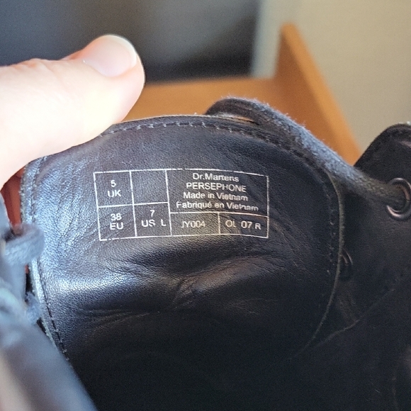 Dr. Martens Black Lace Up Boots. Persephone - Picture 10 of 12